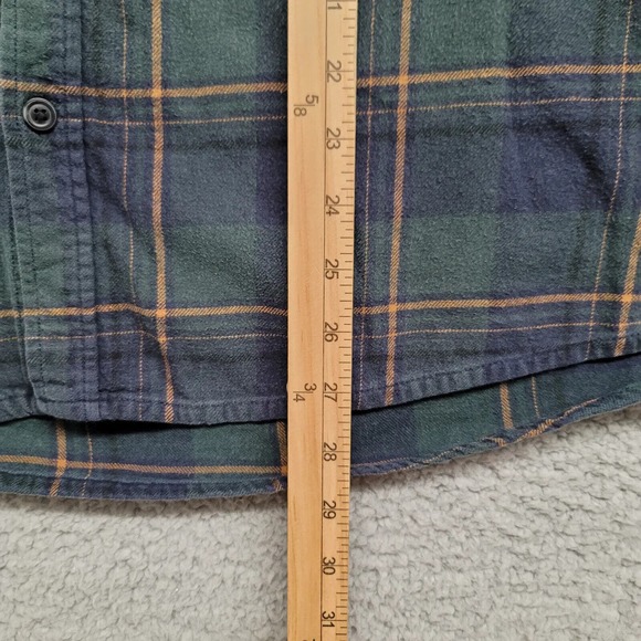 Eddie Bauer Shirt Mens XL Green Flannel Outdoors Medium Weight Casual Campcore - Picture 14 of 14
